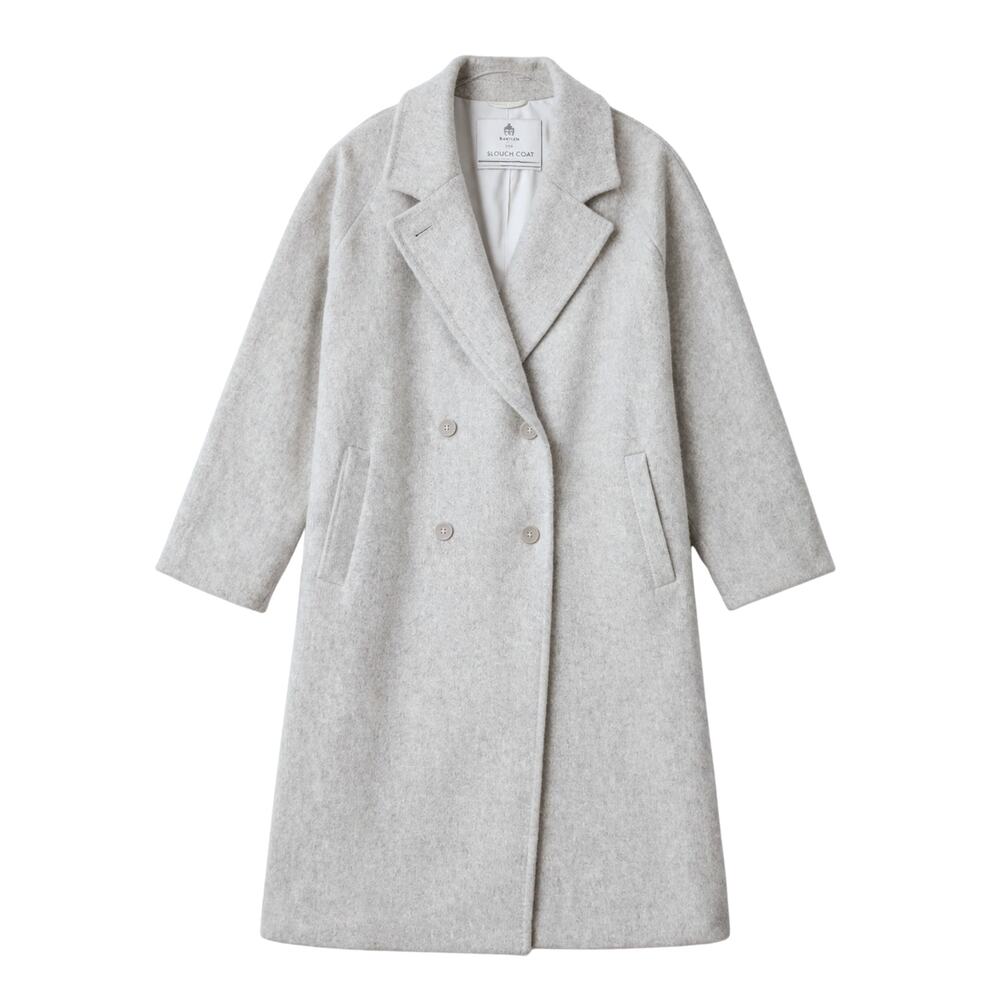 Babaton Aritzia Slouch Coat Wool Cashmere Light Heather Grey Size 3